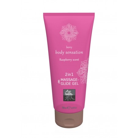 SHIATSU Massage- & Glide Gel 2in1 Raspberry - 250ml
