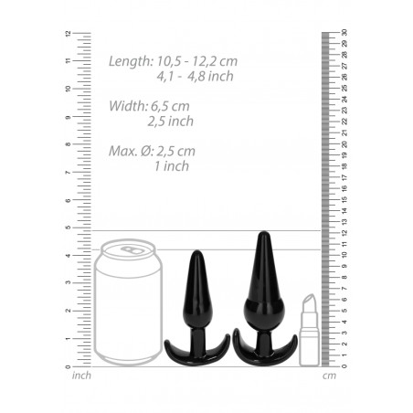 NO. 80 - 4-Piece Butt Plug Set - Black