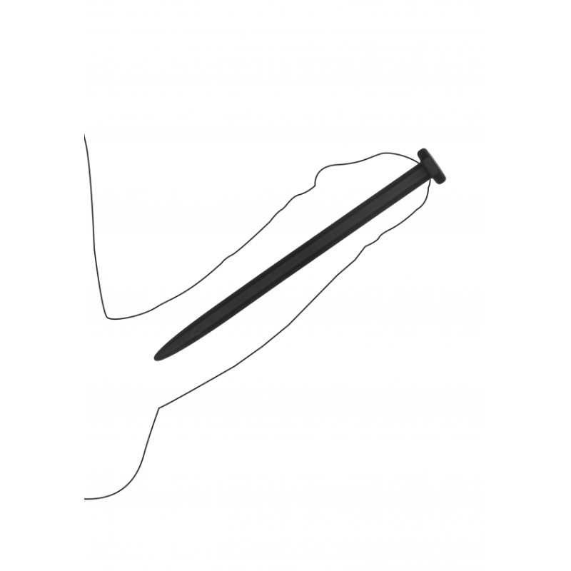 Silicone Rugged Nail Plug Set - Urethral Sounding - Black