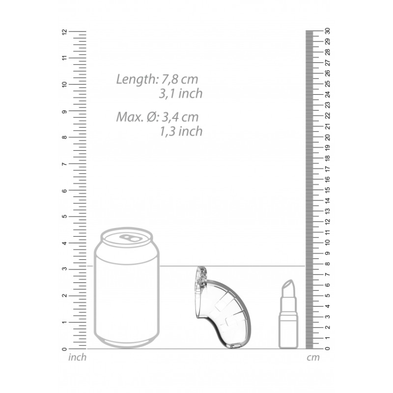 Model 13 - Chastity - 6,25cm - Cock Cage - Transparent