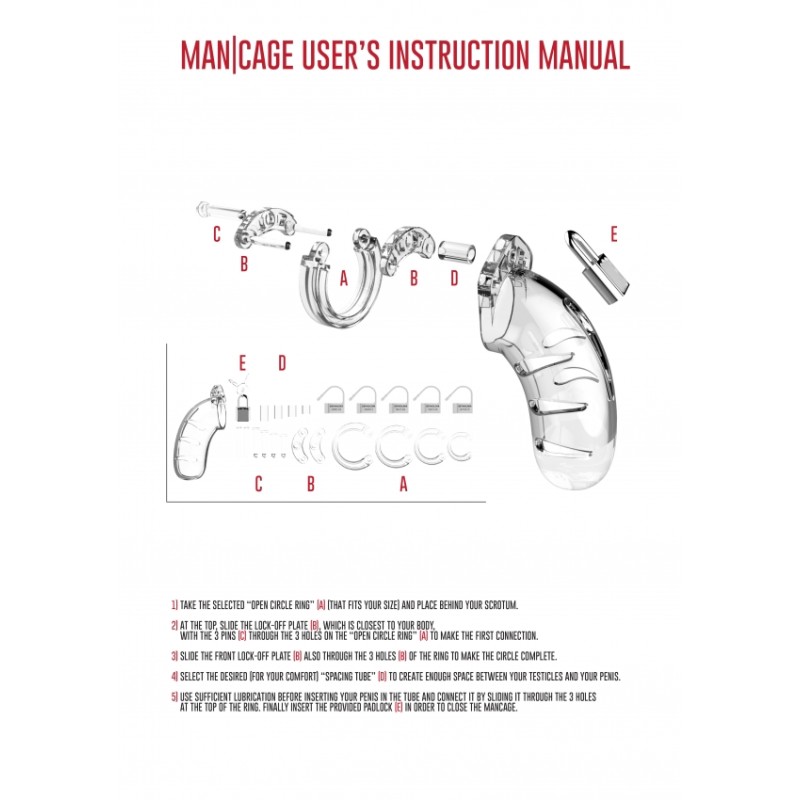 Model 13 - Chastity - 6,25cm - Cock Cage - Transparent