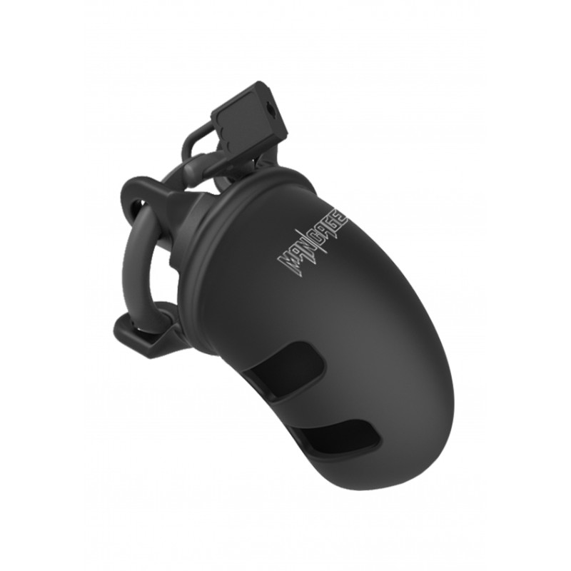 Model 14 - Chastity - 6,25cm - Silicone Cock Cage - Black