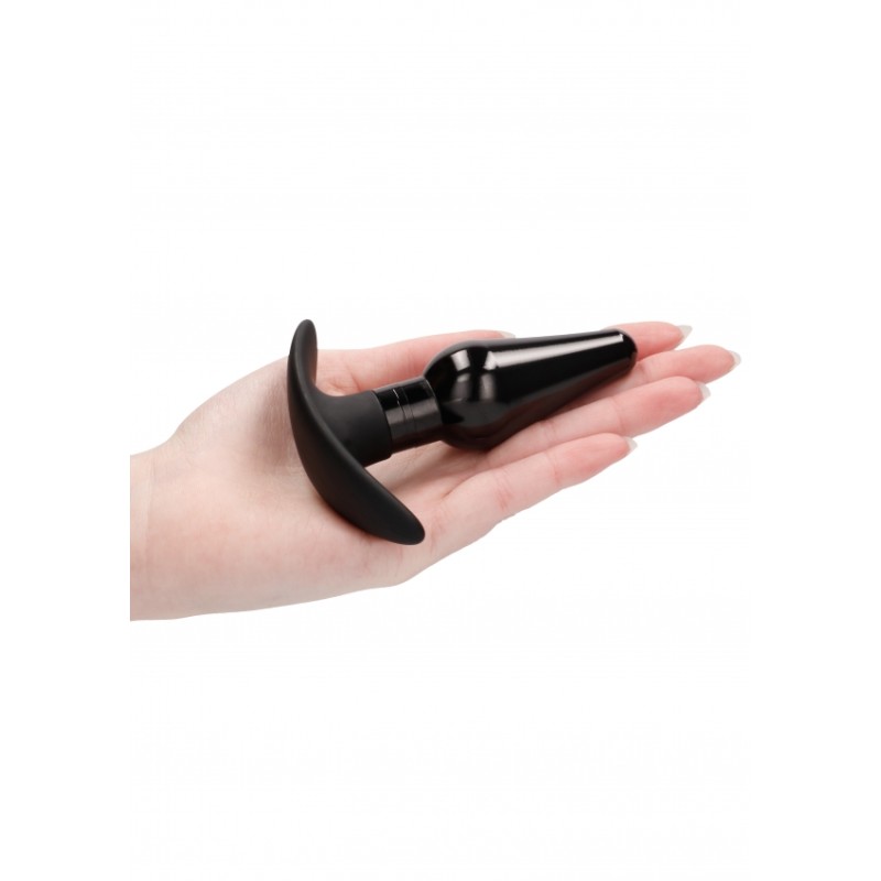 Interchangeable Butt Plug Set - Pointed Medium - Black