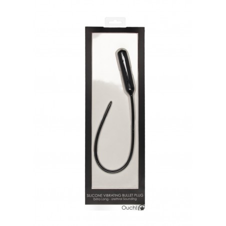 Urethral Sounding - Silcone Vibrating Bullet Plug - Extra Long