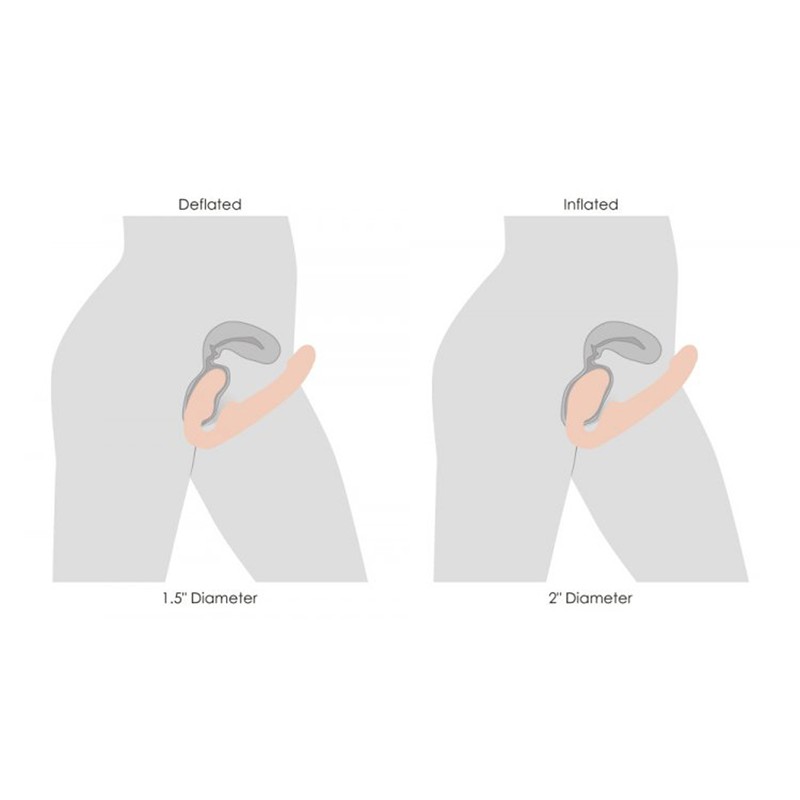 Evoke Ergo-Fit Inflatable & Vibrating Strapless Strap-On