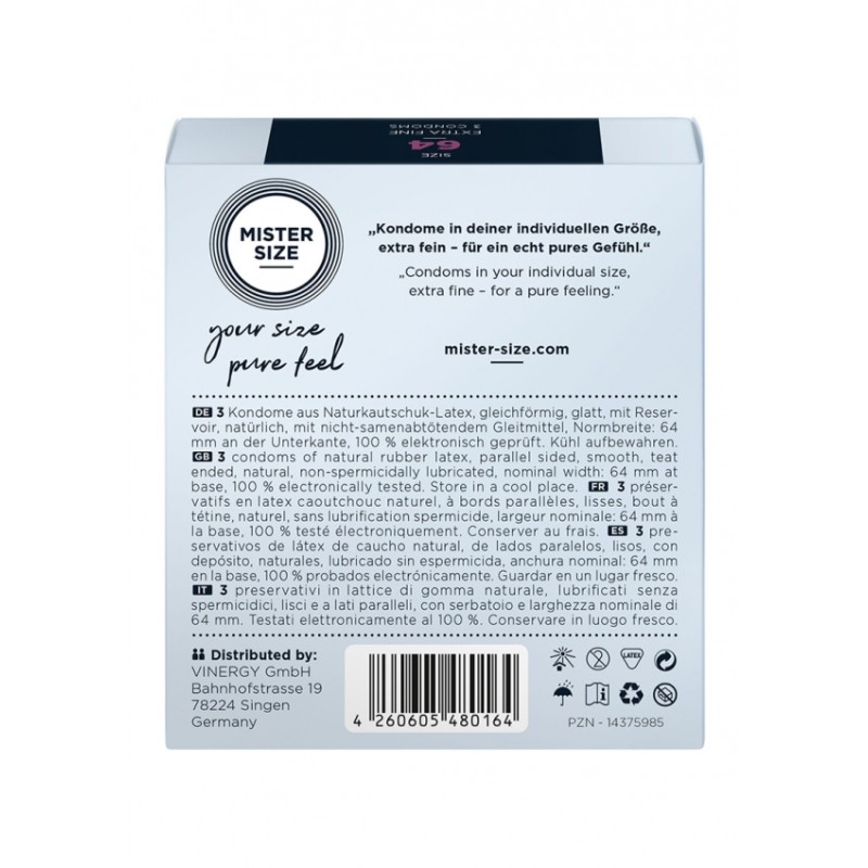 Προφυλακτικά - MISTER SIZE 64 (3 τμχ)