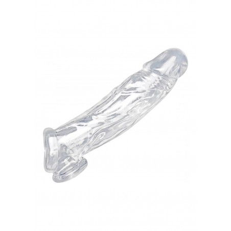 Realistic Clear Penis Enhancer and Ball Stretcher - Transparent