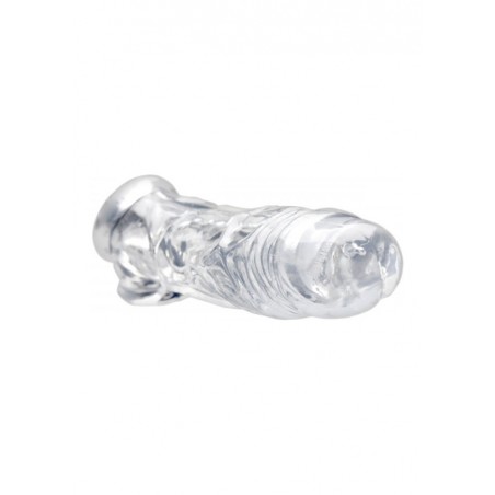 Realistic Clear Penis Enhancer and Ball Stretcher - Transparent