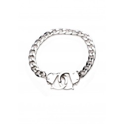 Cuff Him Handcuff Bracelet - Silver