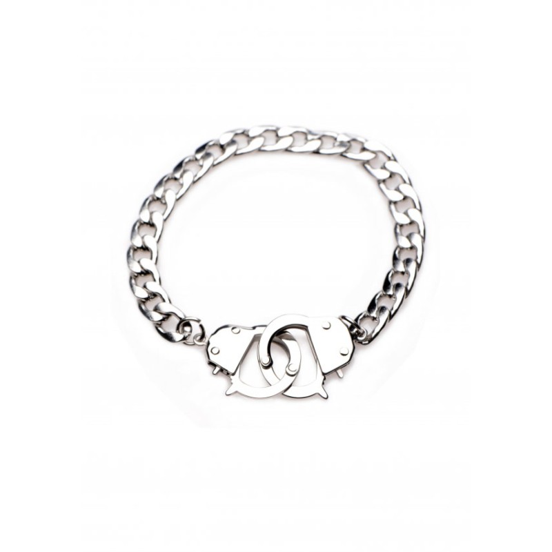 Cuff Him Handcuff Bracelet - Silver