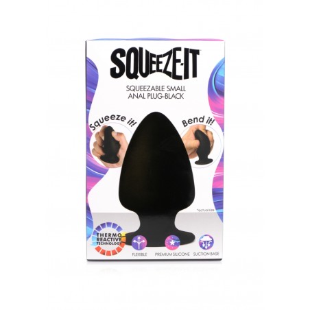 Squeezable Small Anal Plug - Black