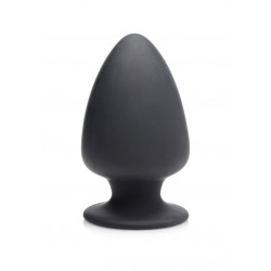 Squeezable Medium Anal Plug - Black