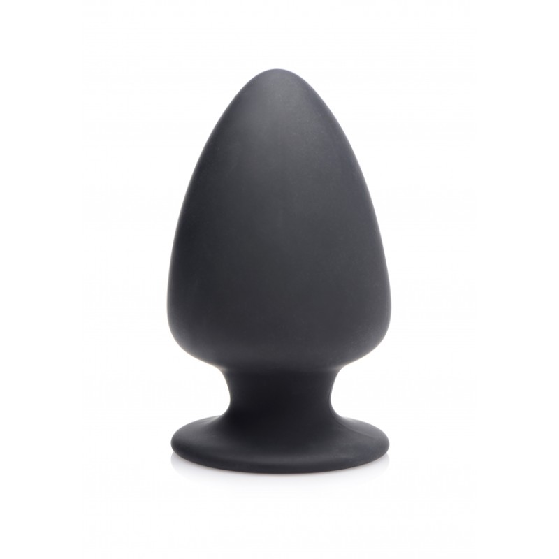Squeezable Medium Anal Plug - Black