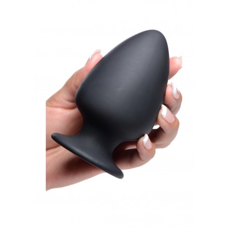 Squeezable Medium Anal Plug - Black