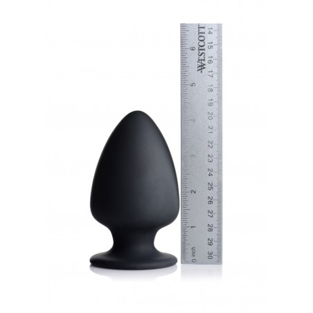 Squeezable Medium Anal Plug - Black