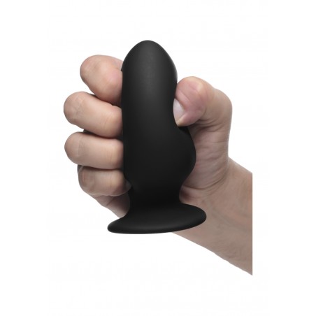 Squeezable Medium Anal Plug - Black