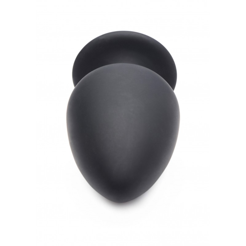Squeezable Medium Anal Plug - Black