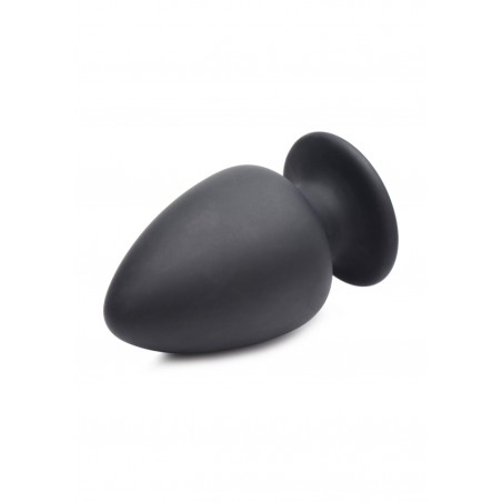 Squeezable Medium Anal Plug - Black