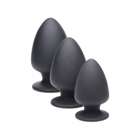 Squeezable Medium Anal Plug - Black