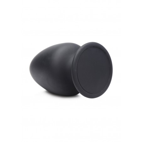 Squeezable Medium Anal Plug - Black