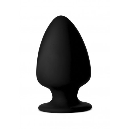 Squeezable Medium Anal Plug - Black