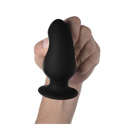 Squeezable Medium Anal Plug - Black