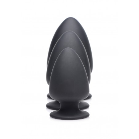 Squeezable Medium Anal Plug - Black