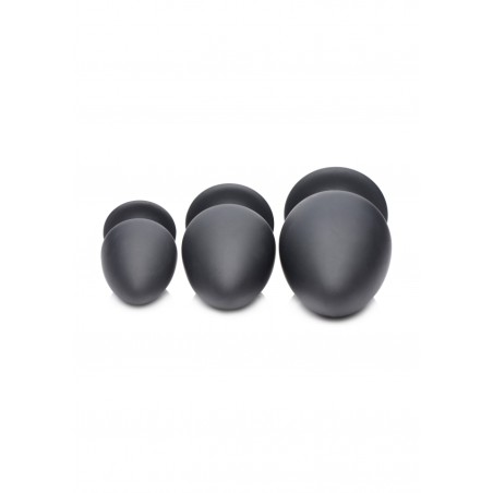 Squeezable Medium Anal Plug - Black