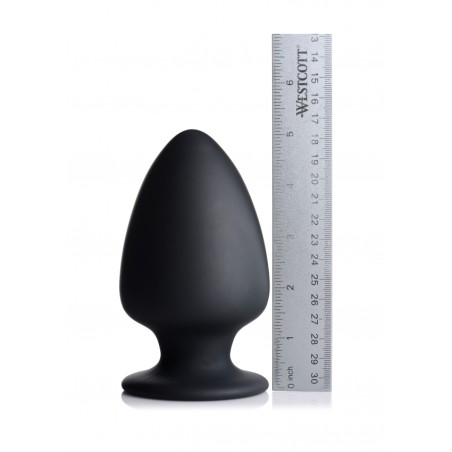 Squeezable Large Anal Plug - Black