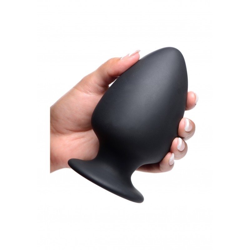 Squeezable Large Anal Plug - Black