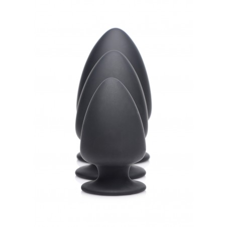 Squeezable Large Anal Plug - Black