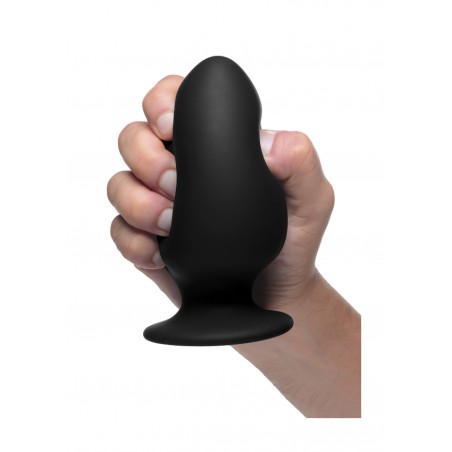 Squeezable Large Anal Plug - Black