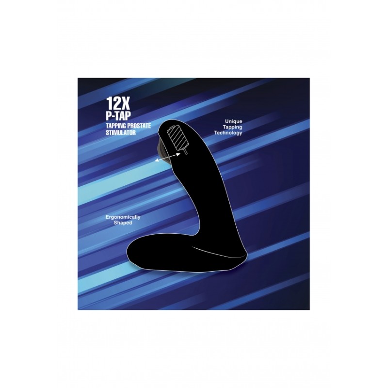 12X P-PULSE Tapping Prostate Stimulator - Black