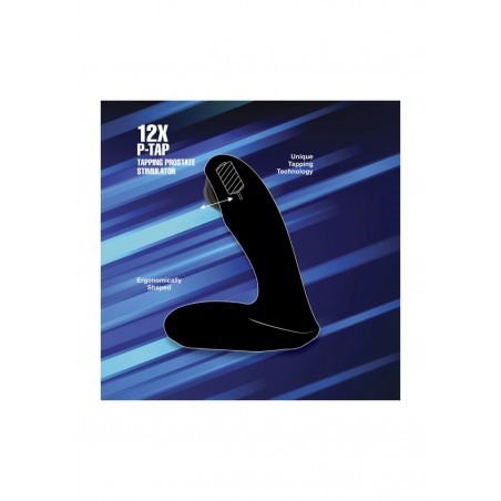 12X P-PULSE Tapping Prostate Stimulator - Black