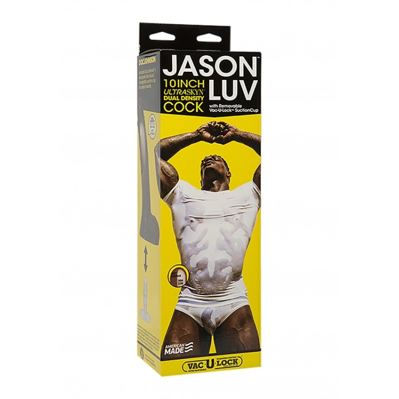 Jason Luv - 25cm Ultraskyn Cock - Vac-U-Lock Suction Cup - Black