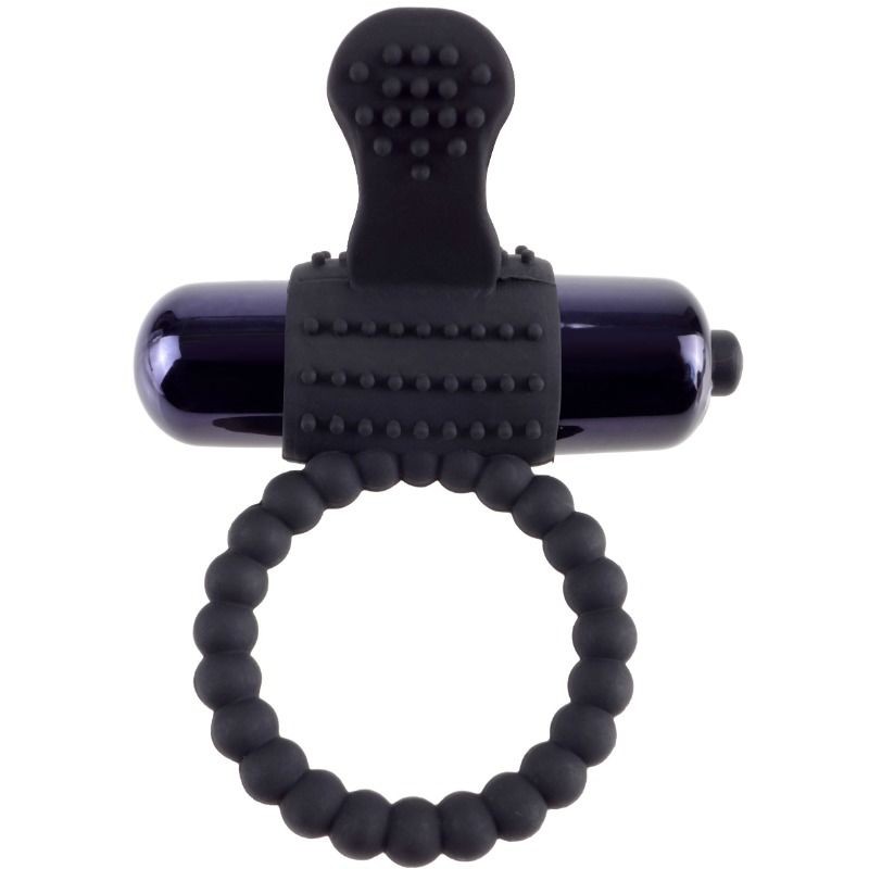 FANTASY C-RING VIBRATING SILICONE SUPER RING BLACK