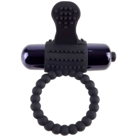 FANTASY C-RING VIBRATING SILICONE SUPER RING BLACK