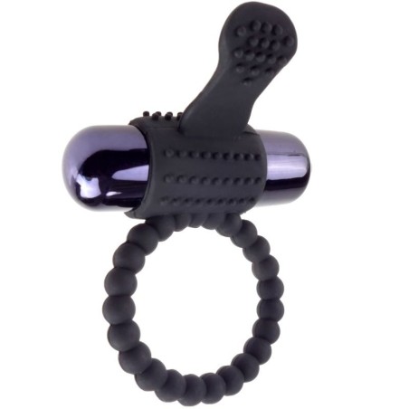 FANTASY C-RING VIBRATING SILICONE SUPER RING BLACK