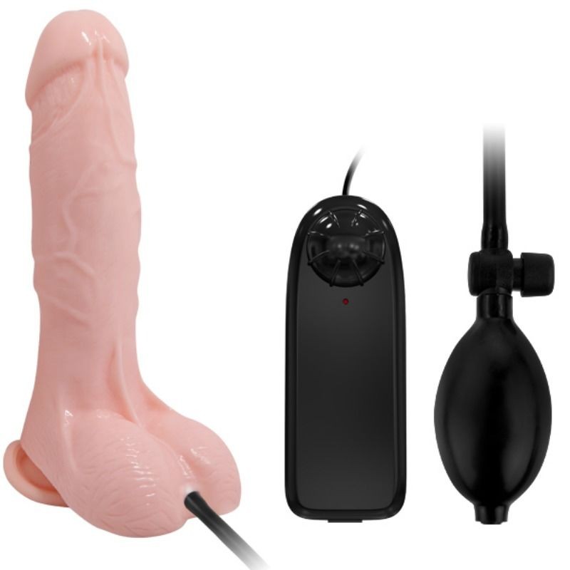 INFLATABLE AND VIBRATING REALISTIC DILDO 18.8 CM