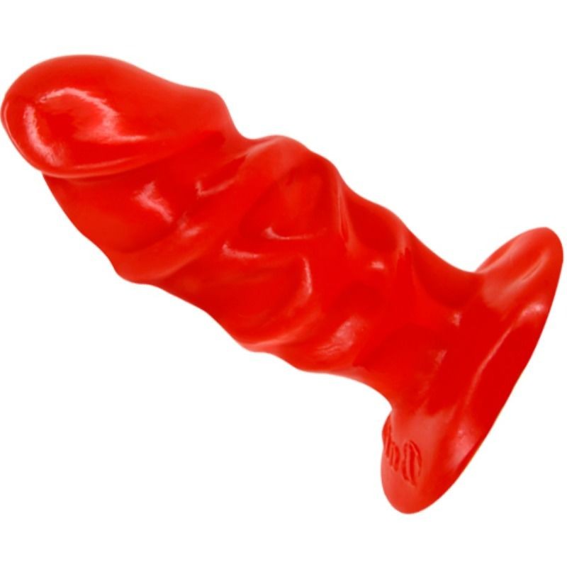 BAILE UNISEX ANAL PLUG WITH SUCTION CUP RED