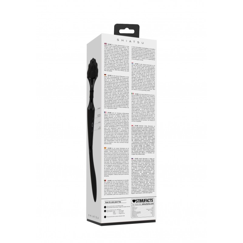 Vive | Shiatsu | Εύκαμπτος Wand Massager | Μαύρος