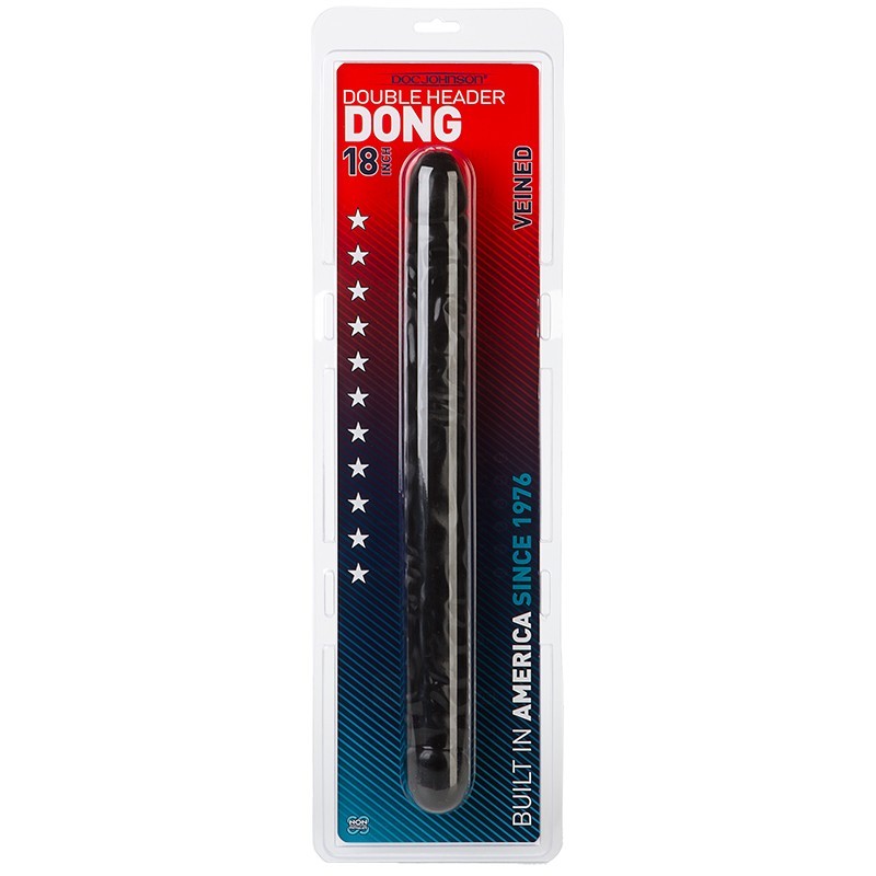 Doc Johnson - Veined Double Header, Black - 45cm