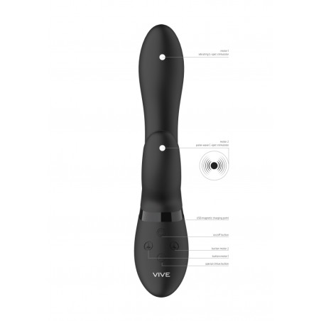 Vive | Kyra | Pulse Clitoral Rabbit | Black