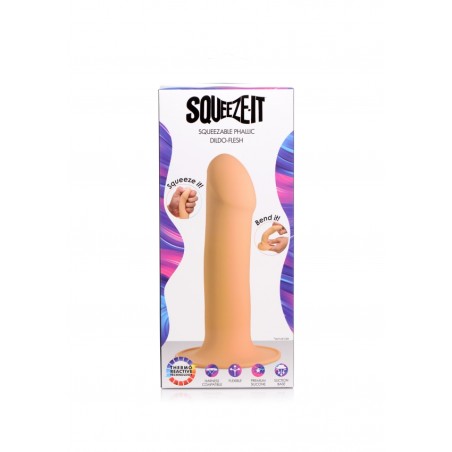 Squeezable Phallic Dildo - Flesh