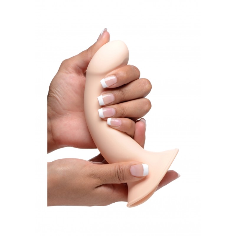 Squeezable Phallic Dildo - Flesh