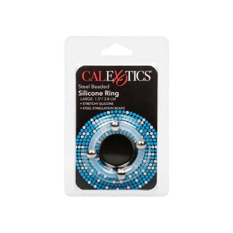 California Exotics | Steel Beaded Silicone Ring | Large