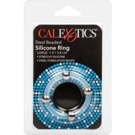 California Exotics | Steel Beaded Silicone Ring | Large