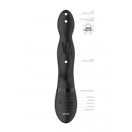 Vive | Niva | 360 Degrees Rotating Rabbit | Black