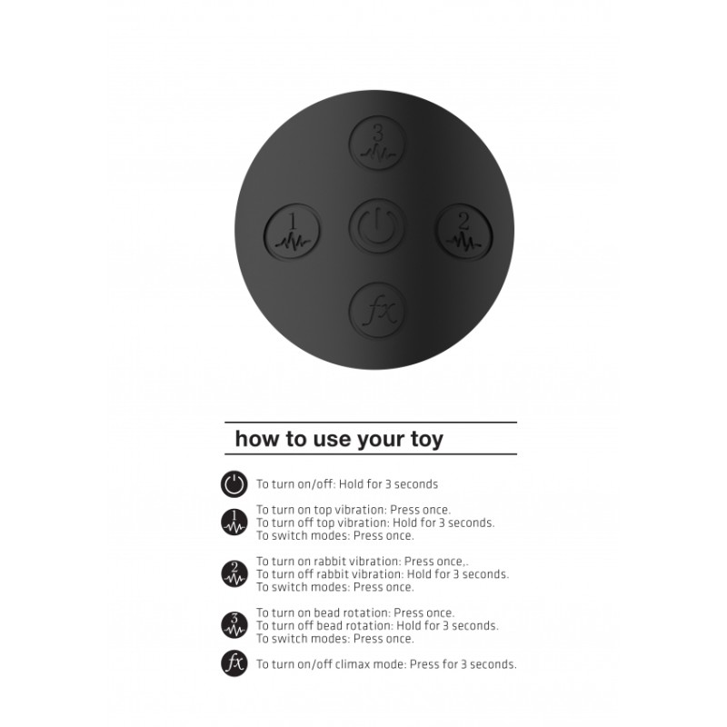 Vive | Amoris | Thrusting & Vibrating Rabbit | Black