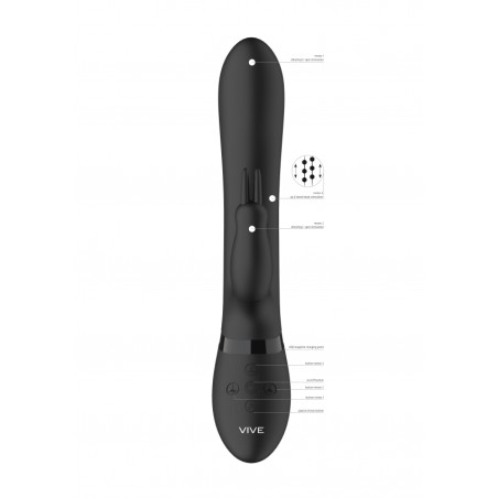 Vive | Amoris | Thrusting & Vibrating Rabbit | Black